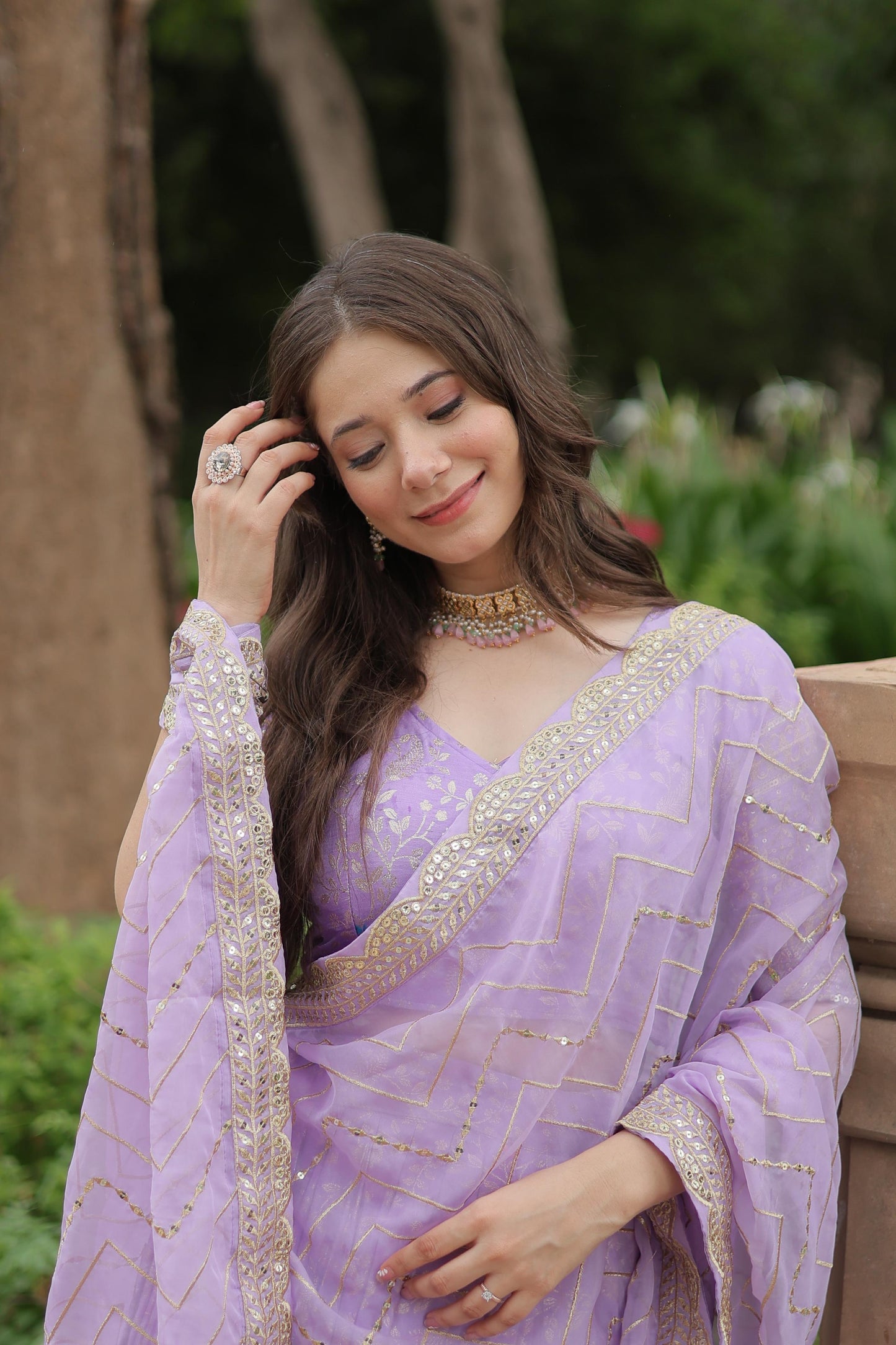 Designer Viscose Jacquard Lehenga Choli Set – Sequins Embroidery with Russian Silk Dupatta